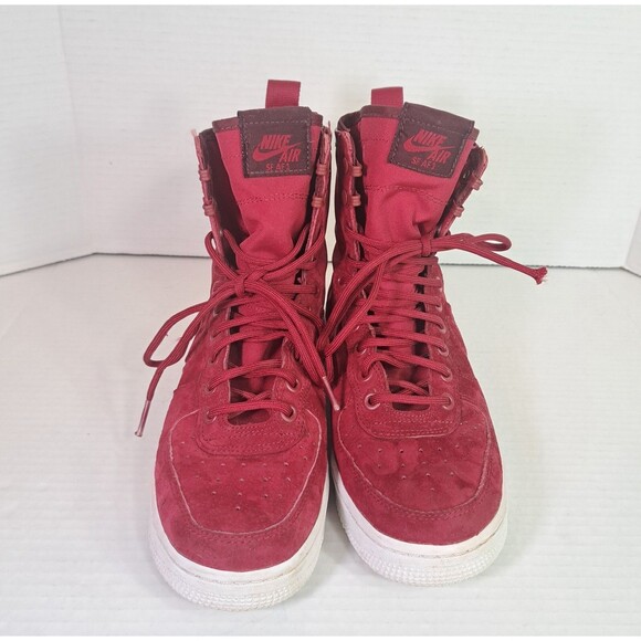 Nike SF Air Force 1 Red Crush Womens Size 7 Style 857872-601 Authentic 2018 Shoe - Picture 3 of 11